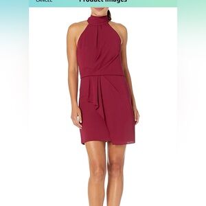 Elegant Burgundy Dress